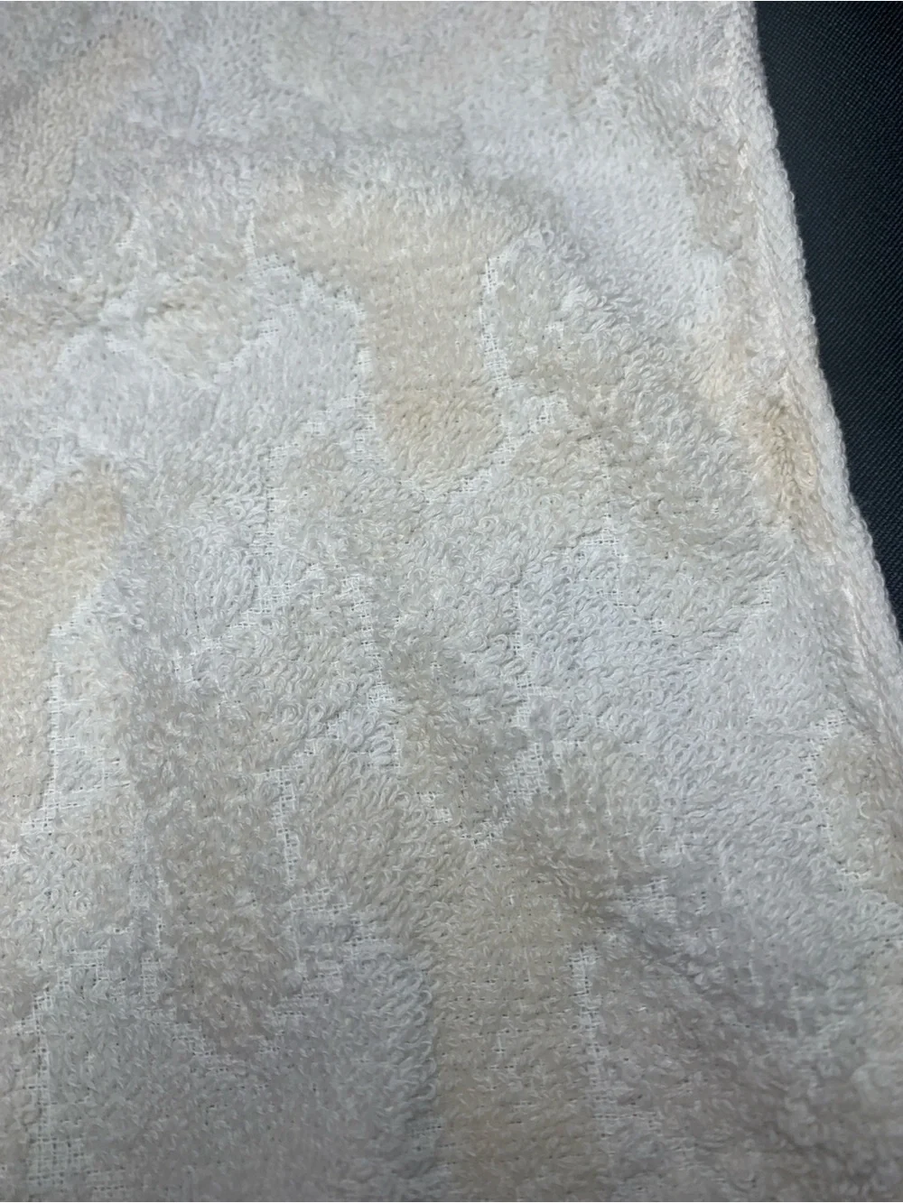 Yves Saint Laurent Cream Towel with Teal and Purple Accent